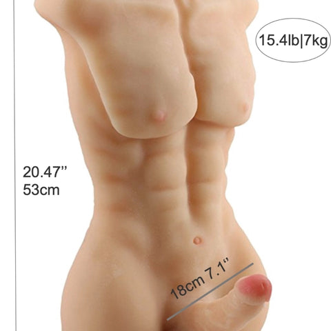 T527(15.4lb/53cm) Realistic Male Sex Dolls Torso For Women
