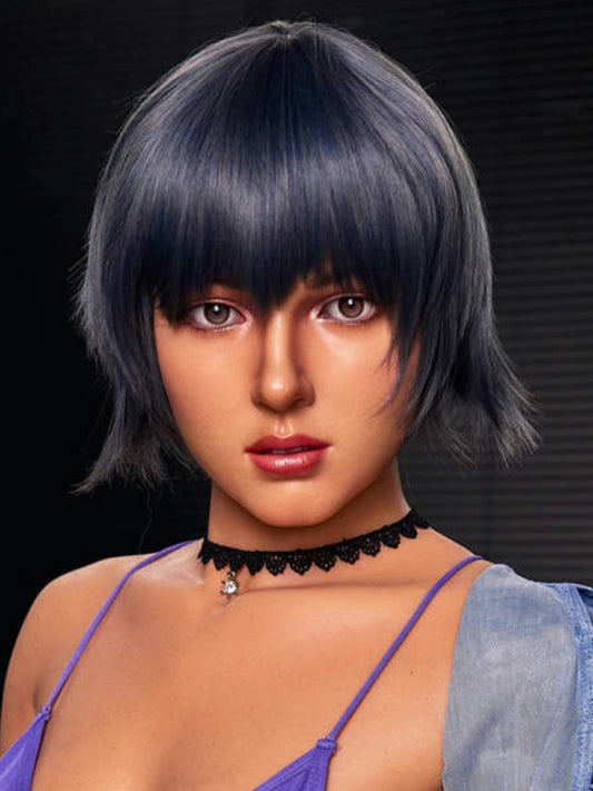 H736 セックスドールヘッド-シリコン-クールガール【アイアンテックドールヘッド】 