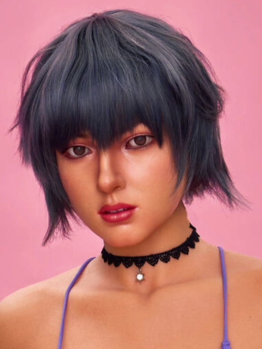 H736 セックスドールヘッド-シリコン-クールガール【アイアンテックドールヘッド】 