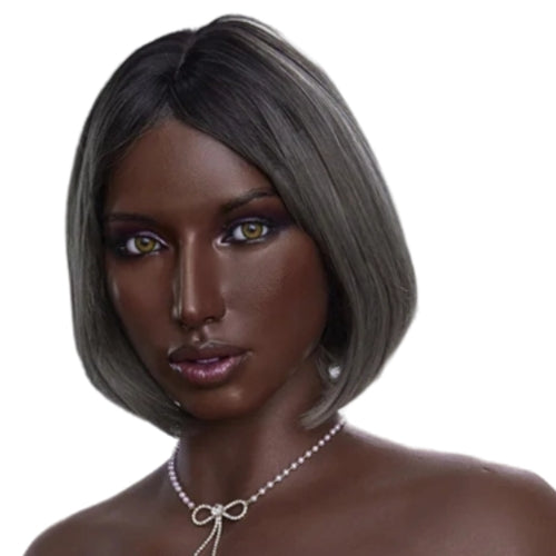 H955 Sex Doll Head-Silicone-Sweet As Chocolate Girl【Irontech Doll Head】