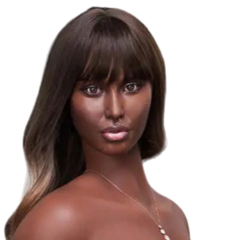 H956 Sex Doll Head-Silicone-Dark Skin Girl【Irontech Doll Head】