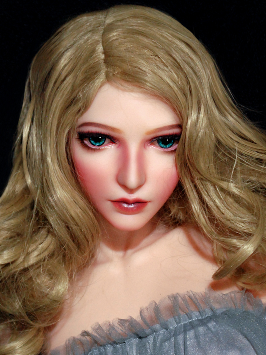 H518 Mini Anime Silicone Sex Doll Head｜Elsa Babe Head