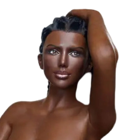 H958 Sex Doll Head-Silicone-Girl with dreadlocks【Irontech Doll Head】