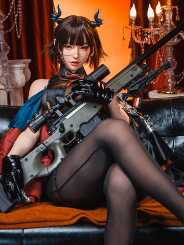 F5941-162cm(5.4ft)-39.5kg 2.2u B Cup Asian Real ROS Silicone flat chest Chinese Sex Doll｜Bezlya Doll