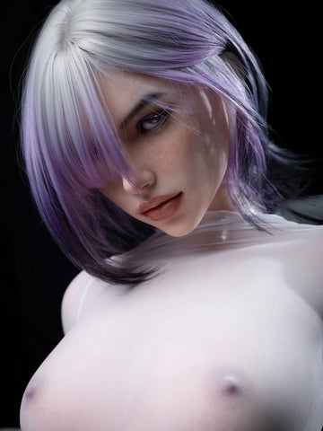 F6223—165cm/5ft4-37kg A Cup Silicone Sex Doll Small Breasts White Hair  - Firefly Diary MAX