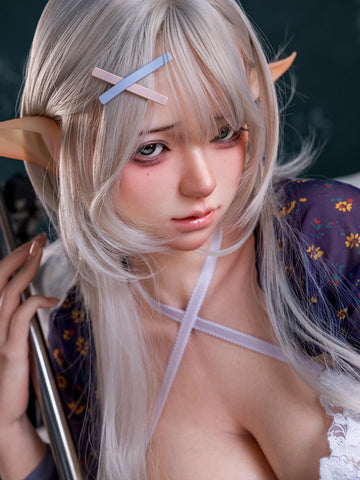 F8663—158cm/5ft2-34.5kg F Cup Silicone Elf Sex Doll with ROS Head | Firefly Diary Max