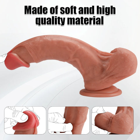 D050- (10.83'') Male Torso TPR Dildo Shemale Pink Glans【In Stock】Adult Sex Toys Cheap | Xingse