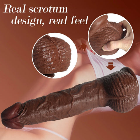 D059- (10.02'') 1.6kg Black Male Torso TPR Dildo Penis With Suction Cup And Real Veins【In Stock】| Xingse