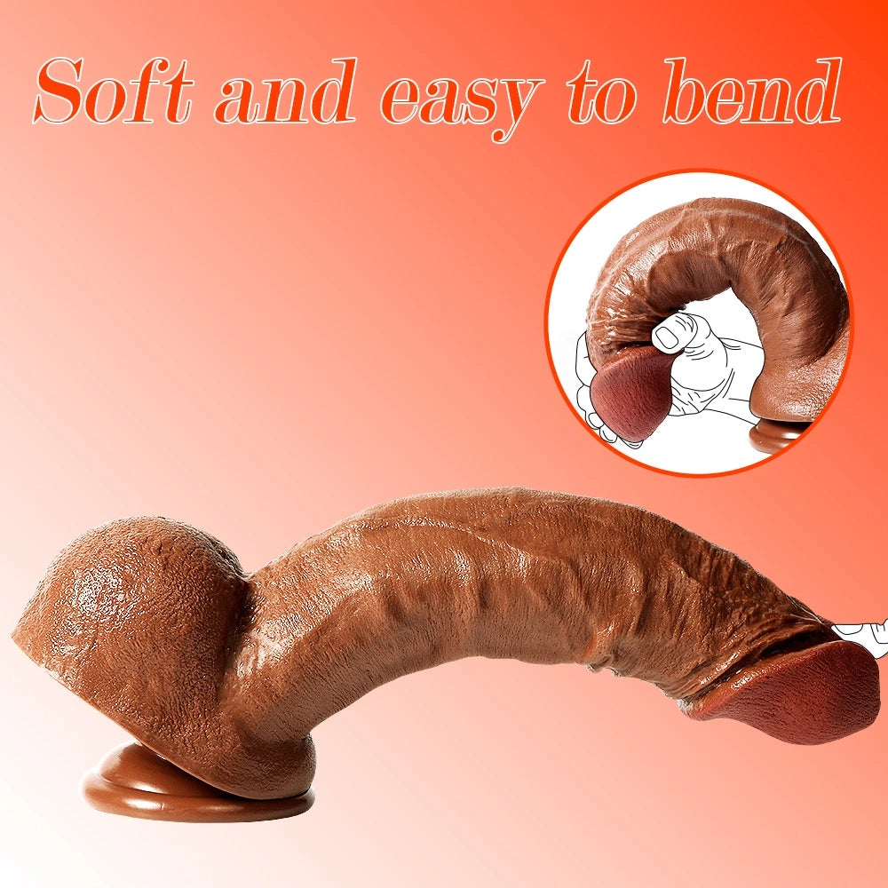 D056- (9.84'') 1.56kg Male Torso TPR Dildo Shemale Penis With Suction Cup【In Stock】| Xingse