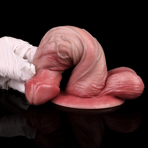 D414(0.5 LB丨6.1'') Realistic Silicone Torso Dildo with Suction Cup Base for Women