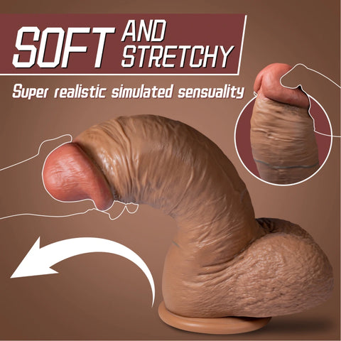 D058- (9.06'') 3kg Male Torso TPR Dildo Super Thick Glans Penis With Suction Cup And Real Veins【In Stock】| Xingse