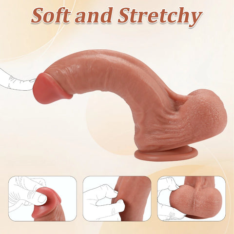D055- (8.27'') 1.19kg Male Torso TPR Dildo Shemale Penis With Suction Cup【In Stock】| Xingse