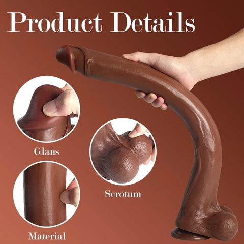 D057- (19.69'') 1.76kg Male Torso TPR Dildo Shemale Penis Smooth【In Stock】| Xingse
