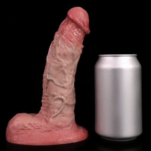 D420(0.8 LBS丨7.4'') Realistic Silicone Dildo with Veined Texture and Suction Cup Base