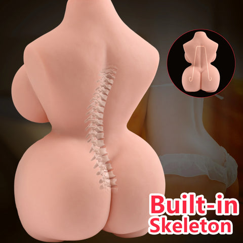 T341-17.6 LBS Hot Lady Real Texture Sex Doll Torso with Full Buttocks