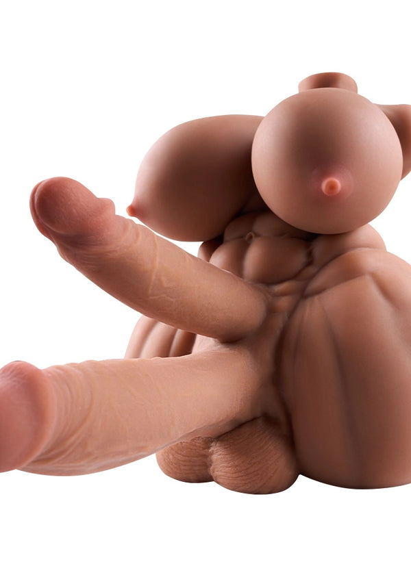 P72-8.82lb 6.5/5.5inch Dildo Diphallia Futanari  Double Penis Sex Doll Torso | MRL