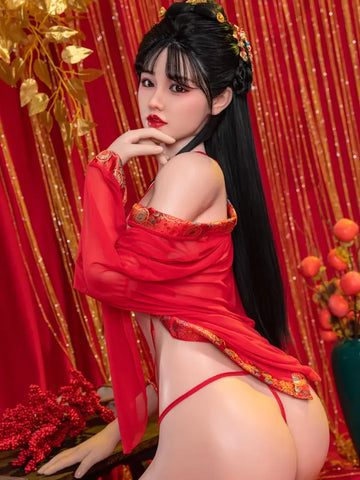 F2281-169cm/5ft5 C Cup Silicone Happy New Year theme Hot Girl Brunette Chinese Sex Doll｜Starpery Doll
