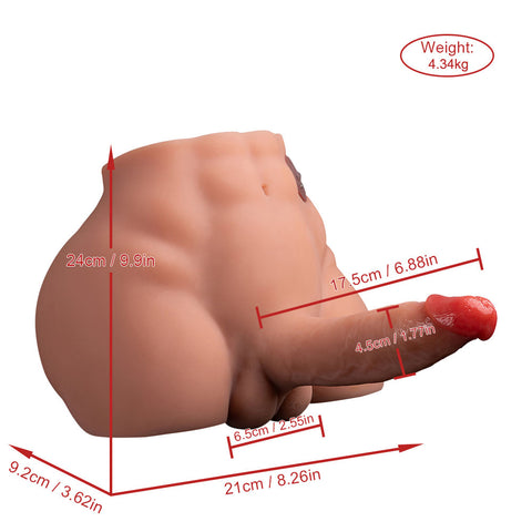 T904(9.56lb)  6.88″ Dildo Electric Male Rechargeable Sex Doll  Ass Torso Adult Toys For Female