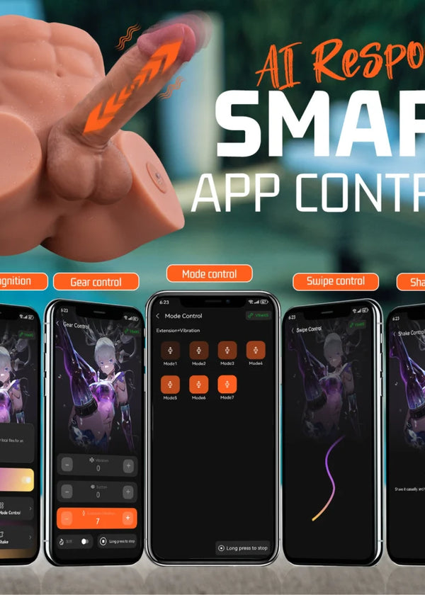 T664 - 15.43lbs TPR 9.4in Dildo Detachable Real Male AI Sex Doll Torso【IN Stock US】 | Xinse