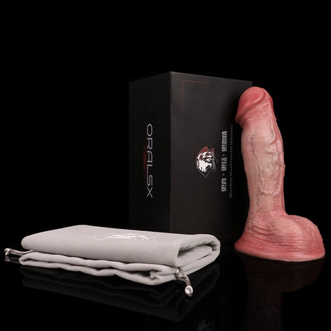 D424(0.7 LBS丨7.05'') Realistic Silicone Male Dildo Torso with Veined Texture and Suction Cup Base