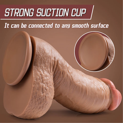 D058- (9.06'') 3kg Male Torso TPR Dildo Super Thick Glans Penis With Suction Cup And Real Veins【In Stock】| Xingse