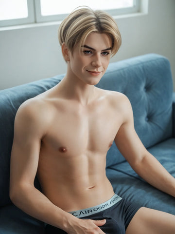 F5976—160cm/5ft2-45.5kg 7.1in Dildo Chinese Femboy Sex Doll Electric Penis - SY Doll