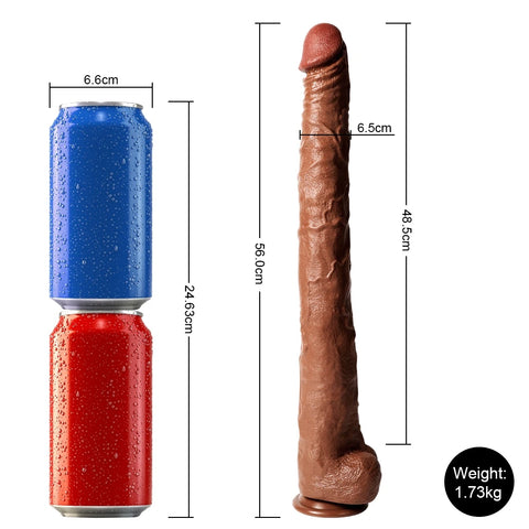 D049- (22.05'') Male Torso TPR Dildo Extra Long Pink Glans【In Stock】| Xingse
