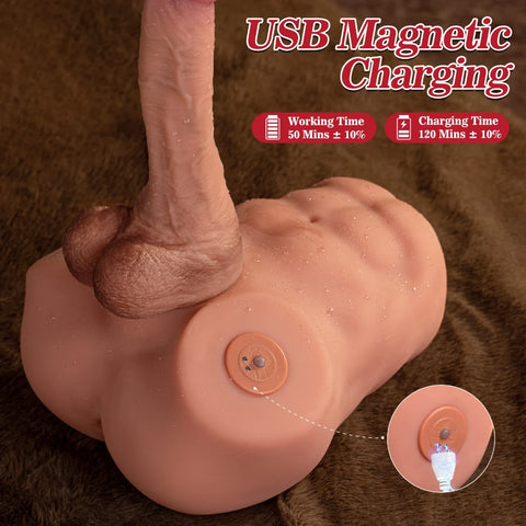 T660 - 9.35lbs TPR 8.46in Dildo Insert AI Sex Doll Torso Toy & Masturbator【IN Stock US】 | Xinse