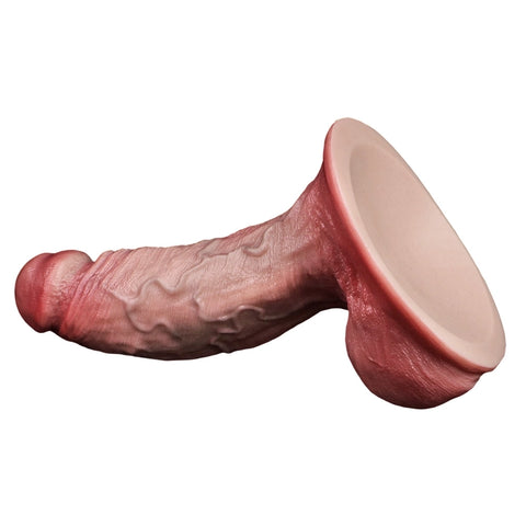 D418(0.6 LBS丨6.26'') Realistic Silicone Dildo with Veined Texture and Suction Cup Base