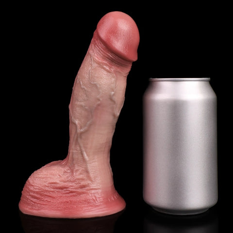 D424(0.7 LBS丨7.05'') Realistic Silicone Male Dildo Torso with Veined Texture and Suction Cup Base