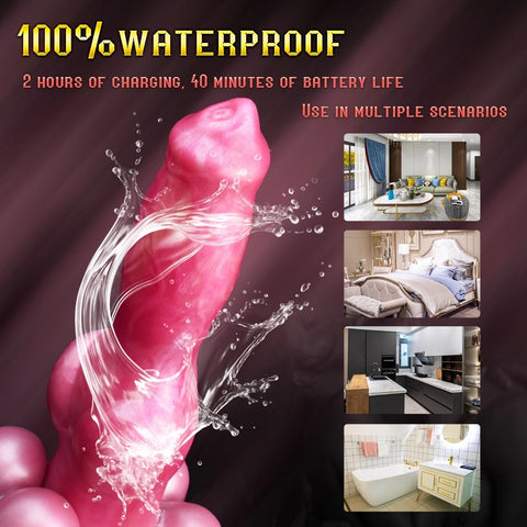 D407(1.4 LBS丨9'') Fantasy Dog Dildo Electric Silicone Knot Dildo