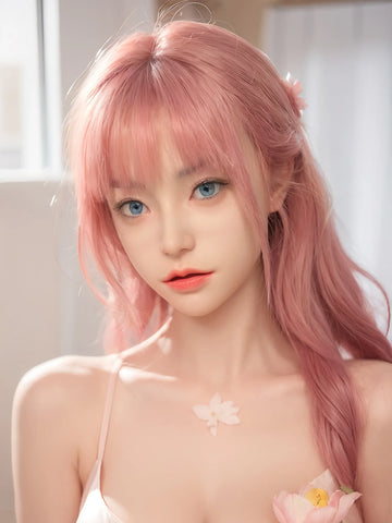 F5987-164cm(5.4ft) 36kg D Cup Japanese Sex Doll – Realistic Pink Hair Silicone Love Doll with Triple Pleasure Channels丨SY Doll
