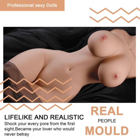 T706 (55.11lb) LifeSize Vibrating & Sucking Sex Doll Torso ｜Luxury Sexiest Stripper Plump Hot Sex Toy for Man
