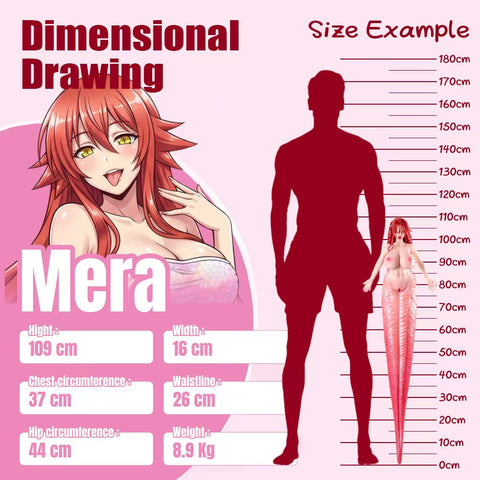 P387-MRL Snake Girl Cartoon Hentai Figure Best Pocket Pussy Small Sex Doll Silicone 19.62LB