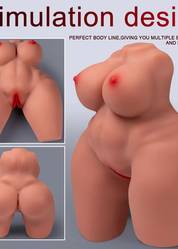 T403-Black(9.92lb) Mini GYATT Thick Realistic small BBW Sex Doll Torso