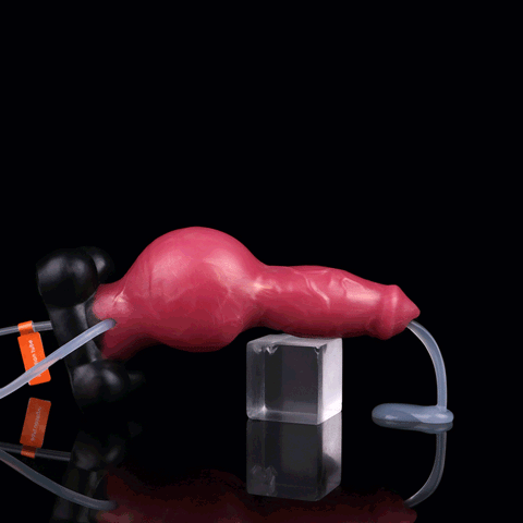 D408(1.3 LBS丨7.2'') Ejaculation Fantasy Dog Dildo Silicone Inflated Knot Dildo