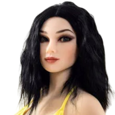 H708 Sex Doll Head- with fluffy hair【Irontech Doll Head】