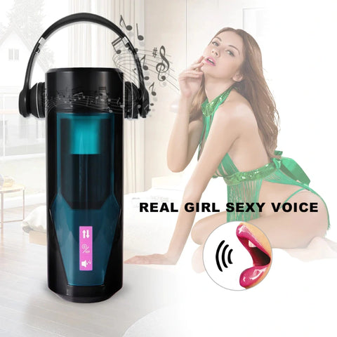 P907- Retractable Male Masturbator With Sexy Voice Of Real Girls