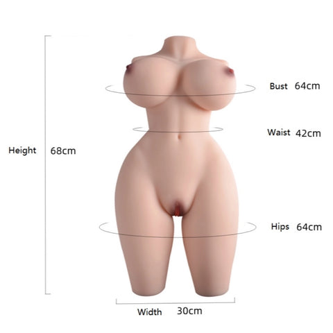 T1100-16.2lbs 15''（38cm）TPEぽっちゃりBBWセックスドールトルソー|AiYuan 