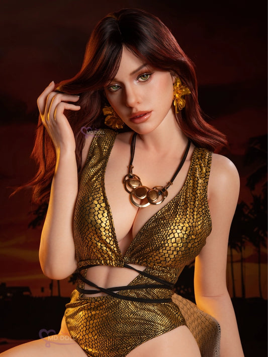 F8182-166cm/5ft5-38kg M38 Rose D Cup Life size Silicone Realistic Sex Doll | MD Doll