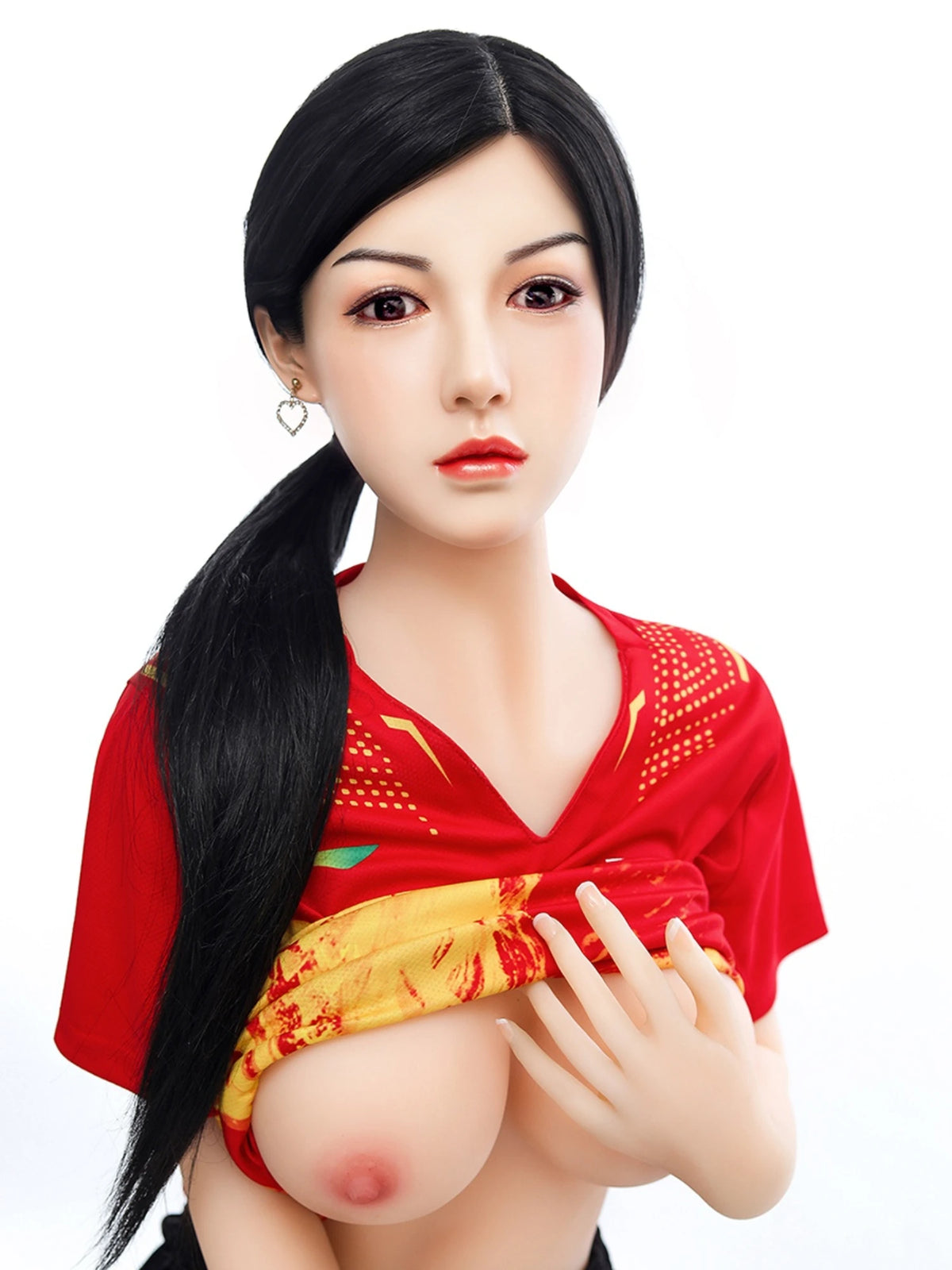 F4637-158cm/5ft2-33kg Dカップ リアルなシリコンヘッド 中国製セックスドール | SY Doll 