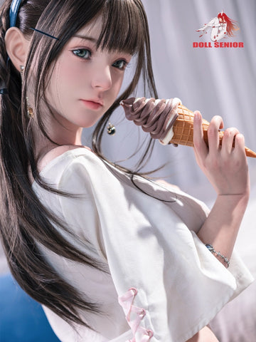 F7659- 150cm(4ft11)-25kg D Cup Silicone ROS Japanese Mini Sex Doll Miye with Implanted Hair+Gel Breast+Oral丨Doll senior