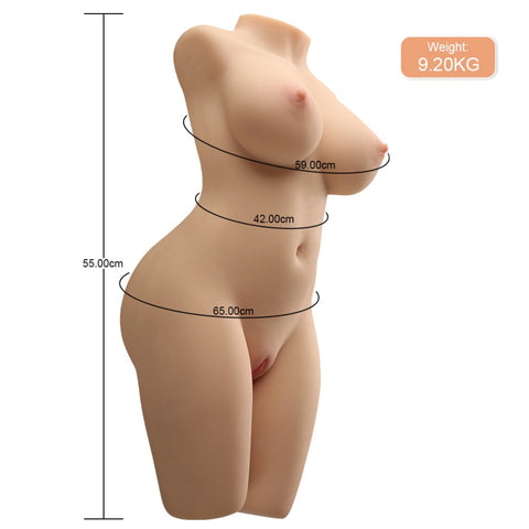 T519(20.32lb) Curvy Lightweight 55cm Sex Doll Torso&Plump Breasts&Large round nipples