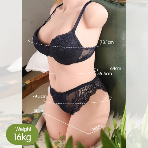 T509 (37,5lb) Thân búp bê tình dục kích thước thực tế｜Nửa cơ thể 