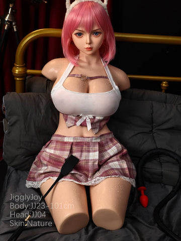 T1008-101cm/3ft3"-59.52lbs F Cup ROS Silicone Beauty Sex Dolls Torso With Head｜Jigglyjoy