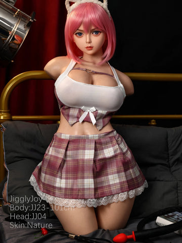 T1008-101cm/3ft3"-59.52lbs F Cup ROS Silicone Beauty Sex Dolls Torso With Head｜Jigglyjoy