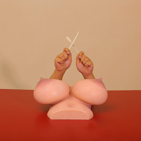 B38-17.1lb/Full Bust: 36.2inch-Yellow Silicone Titjob  Boob Job Breast Sex Titty Fucking Mammary Intercourse Sex Toy