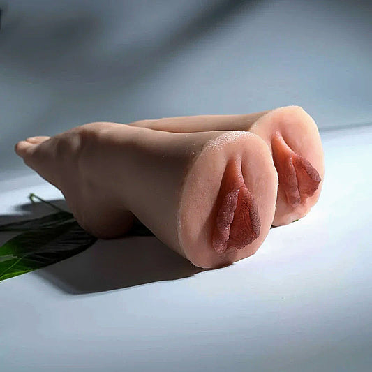 Cheap Silicone Fleshlight Foot with Toe Detail and Soft Insert Tunnel