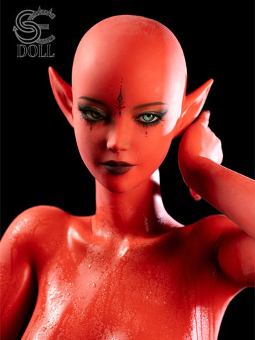 F5345-153cm(5ft)-28.7kg A Cup Cute Halloween TPE Sex Doll Red Succubus Samantha.L Girl｜SE Doll