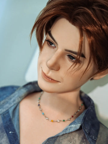 F5703—160cm/5ft2-45.5kg 7.1in Dildo Chinese Femboy Celebrity Male Sex Doll Electric penis| SY Doll